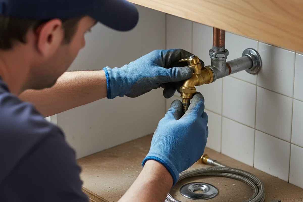 Shutoff valve and fitting work during Emergency Plumbing in College Station
